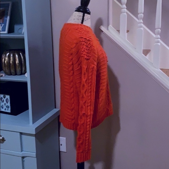 BANANA REPUBLIC Fringe Cable Crew Neck Sweater - Picture 4 of 8